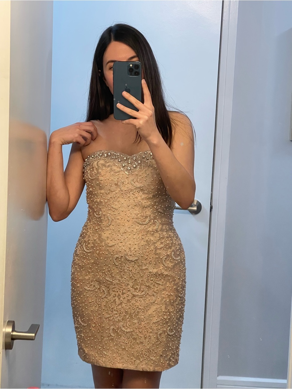 Formal Nude Dress - Size Small